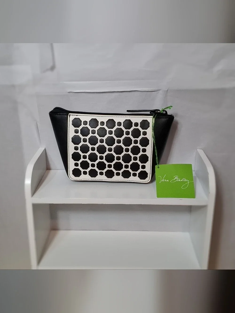 Vera Bradley Midnight Geometric Laser-Cut Cosmetic Bag- NWT